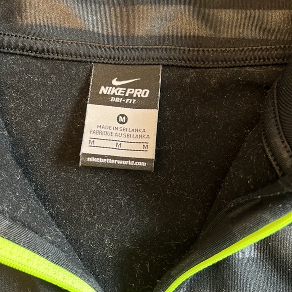 Nike dry fit pro long sleeeve deep zip run shirt - Picture 2 of 6